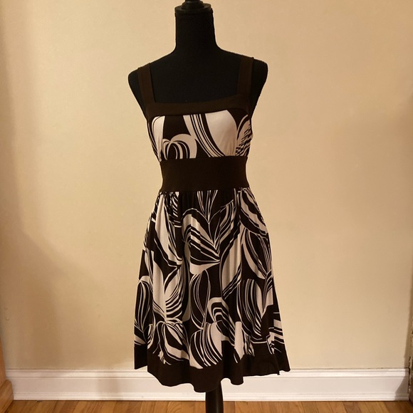 Brown and White Party Dress size juniors large - Picture 1 of 2
